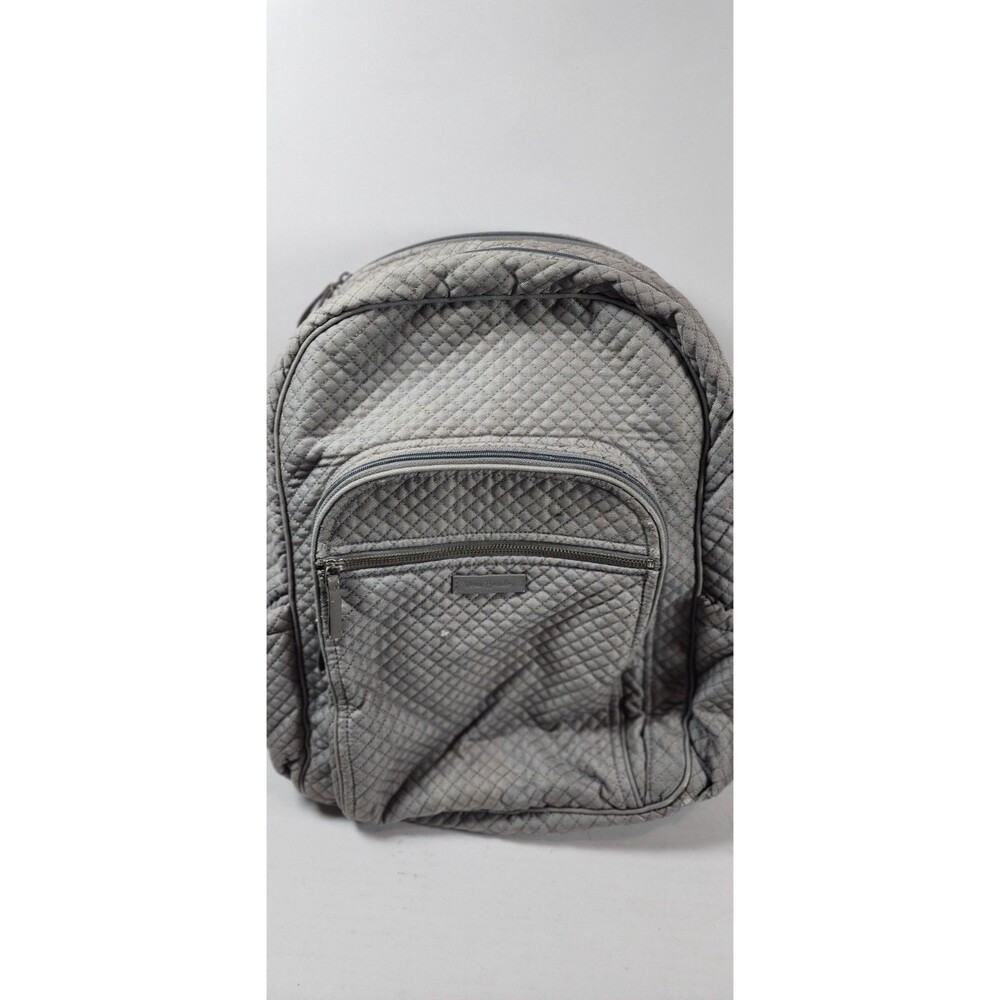Vera Bradley Pretty Quilted Gray Iconic Campus Backpack